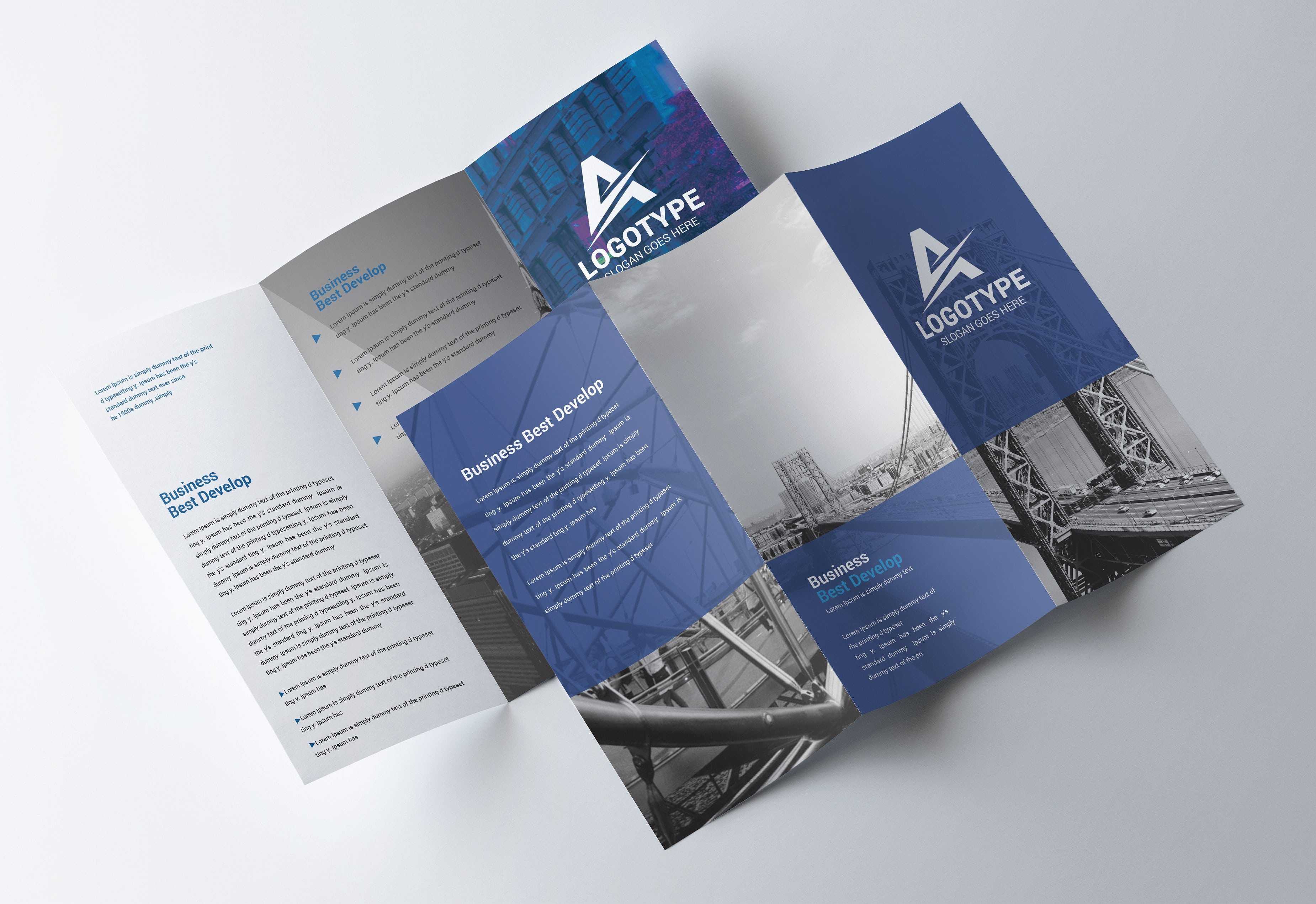 Corporate Tri Fold Brochure – Psd Template – Free Psd Flyer In Brochure Psd Template 3 Fold