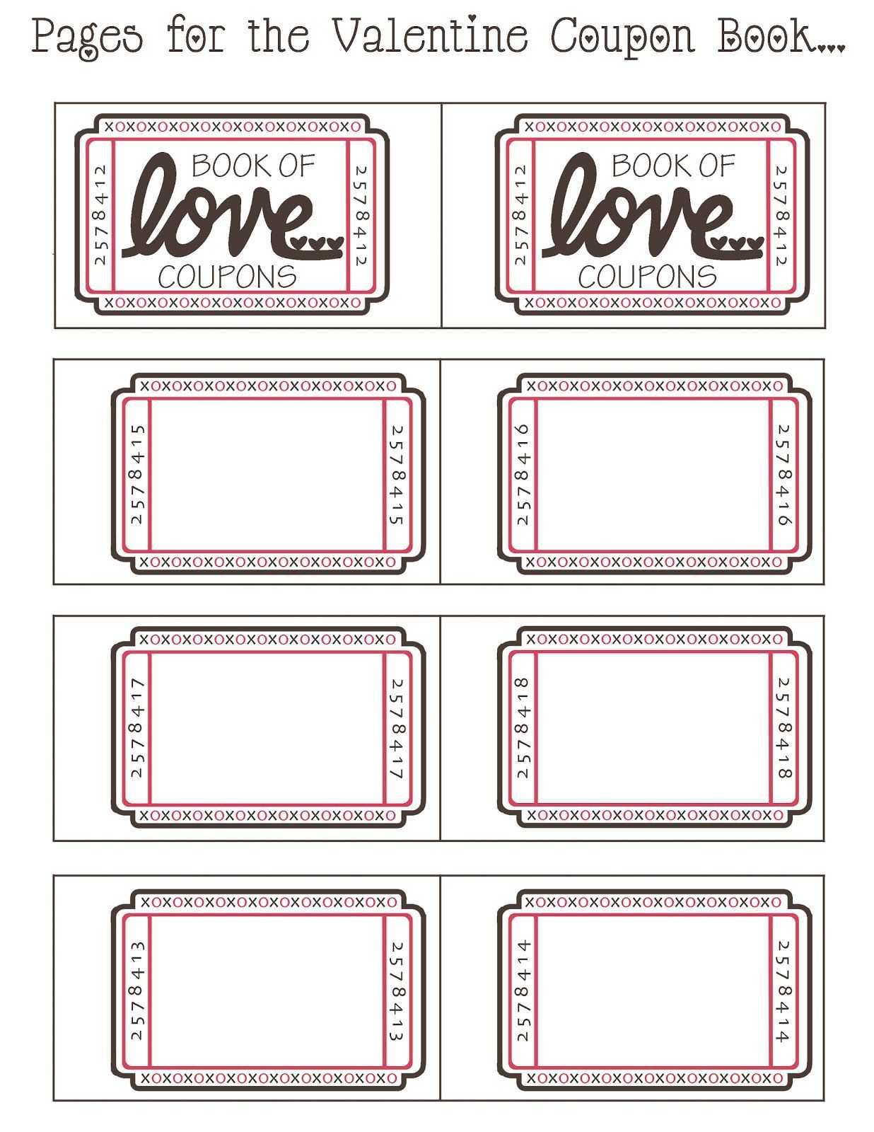 Coupon Book Ideas For Husband. Blank Love Coupon Templates With Love Coupon Template For Word