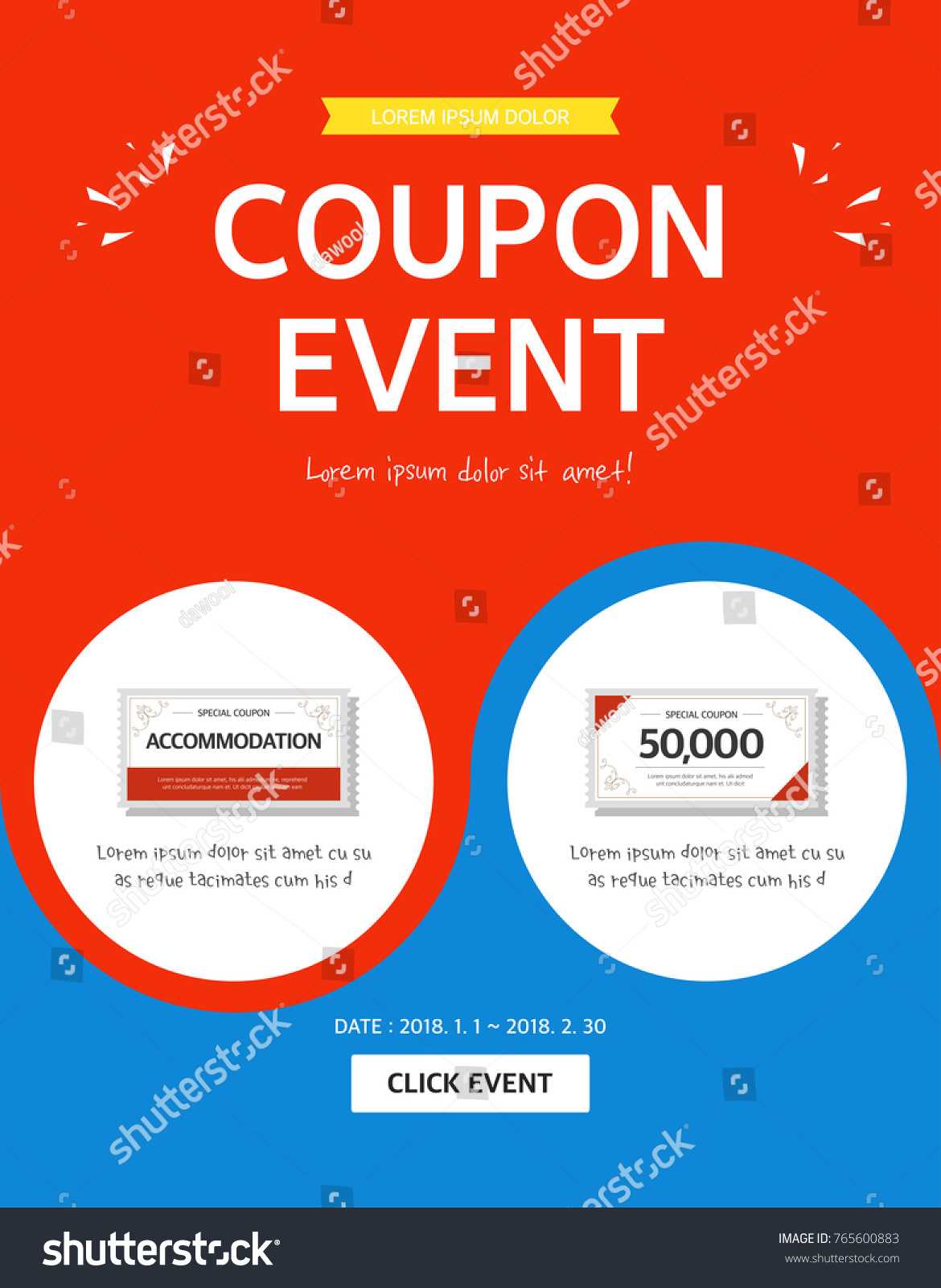 Coupon Event Banner Template Stock Vector (Royalty Free With Event Banner Template