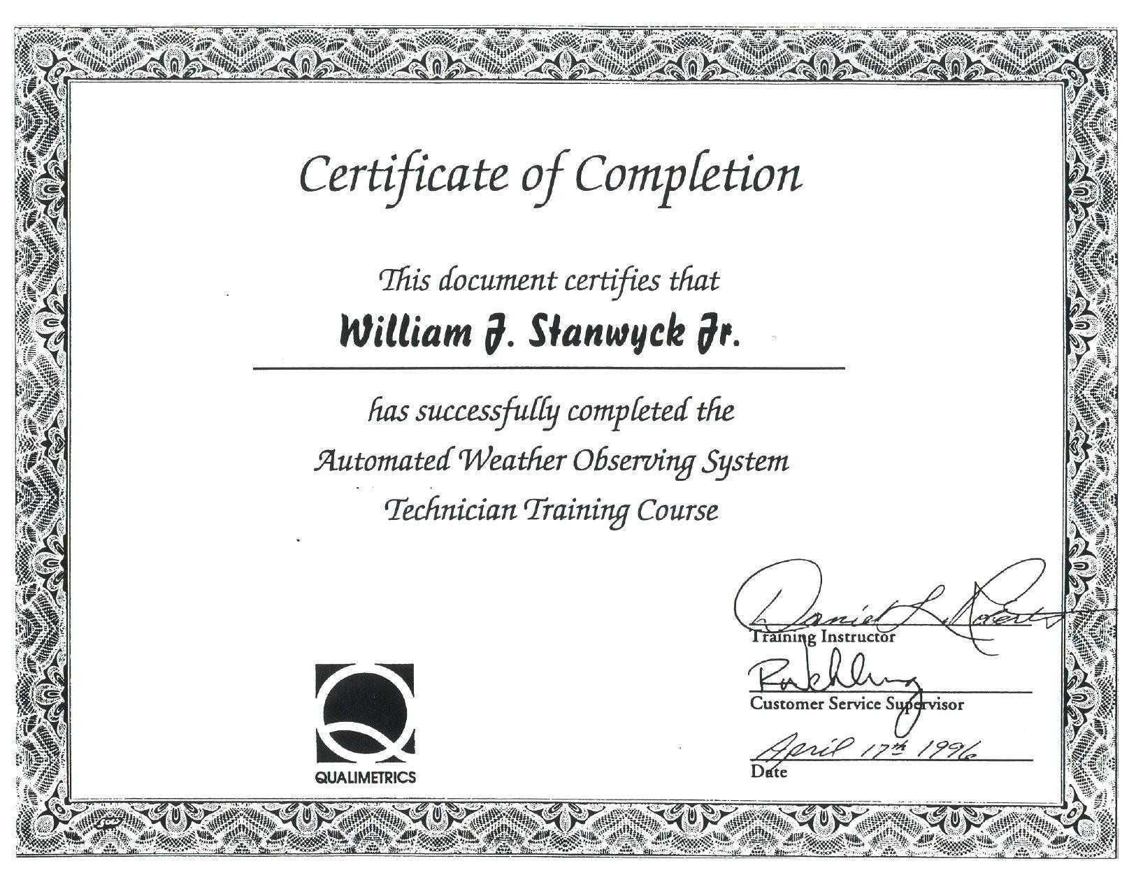 Course Completion Certificate Sample New Free Course Pletion With Regard To Class Completion Certificate Template