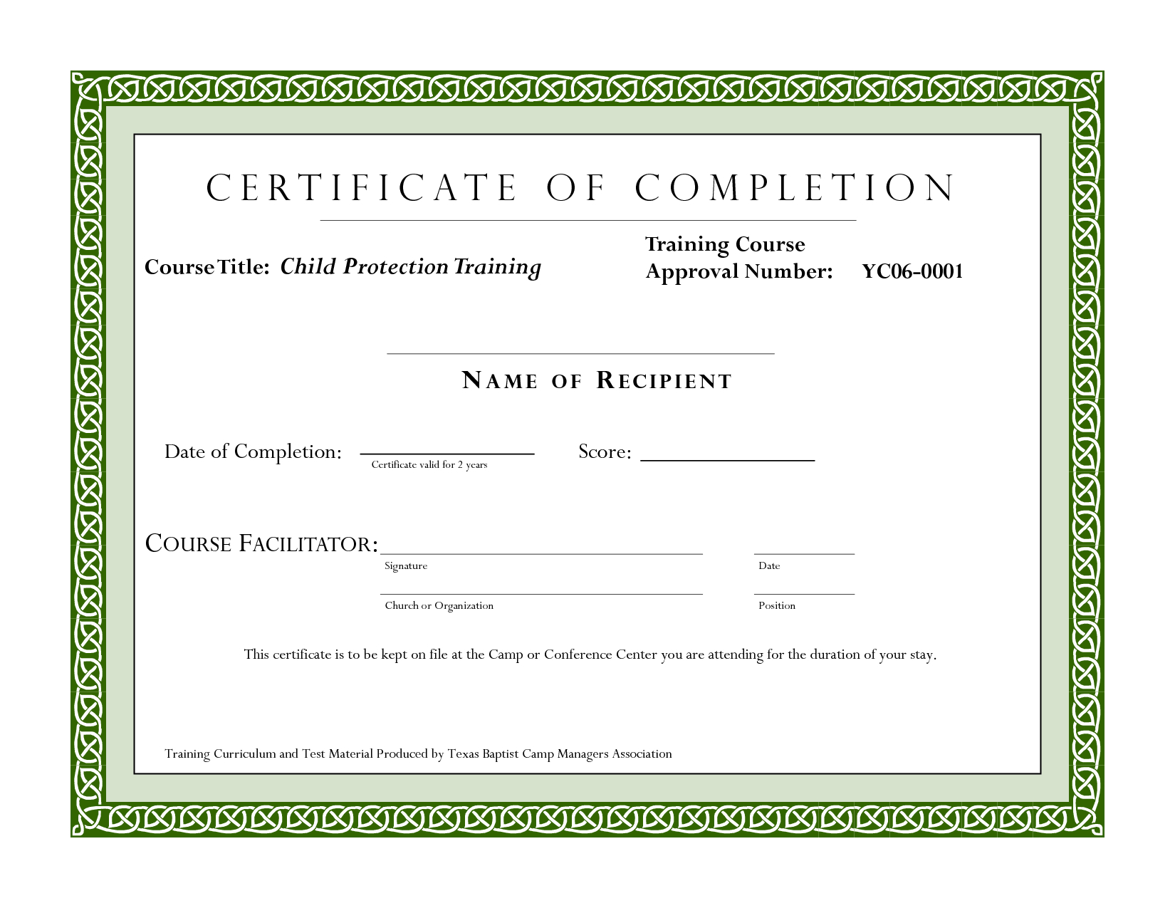Course Completion Certificate Template | Certificate Of Intended For Certification Of Completion Template
