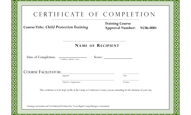 Course Completion Certificate Template | Certificate Of within Training Certificate Template Word Format