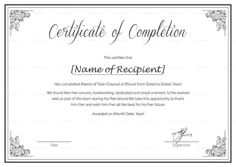 Course Completion Certificate Template Regarding Class Completion 