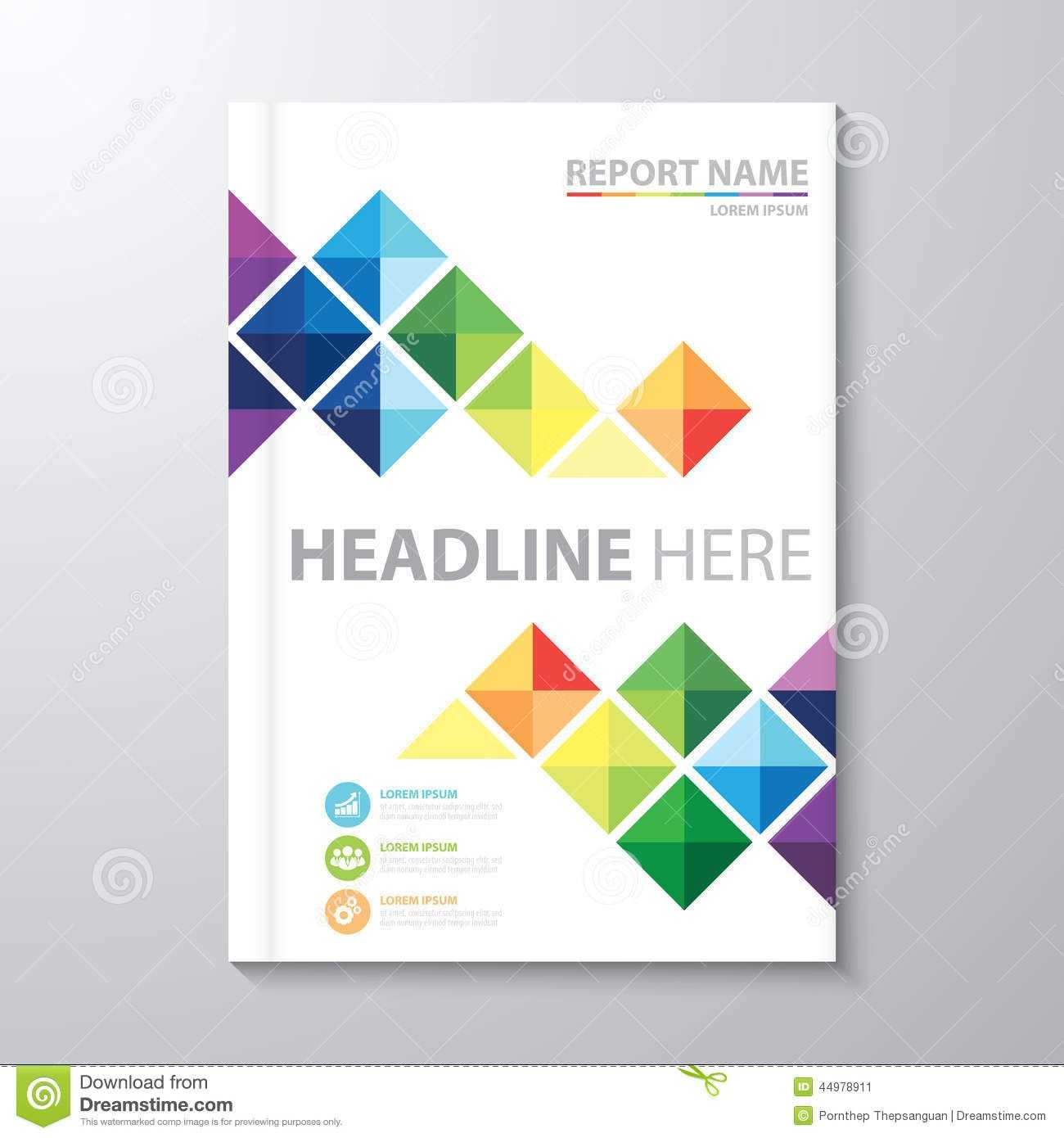 Cover Annual Report Stock Vector. Illustration Of Artwork For Word Report Cover Page Template