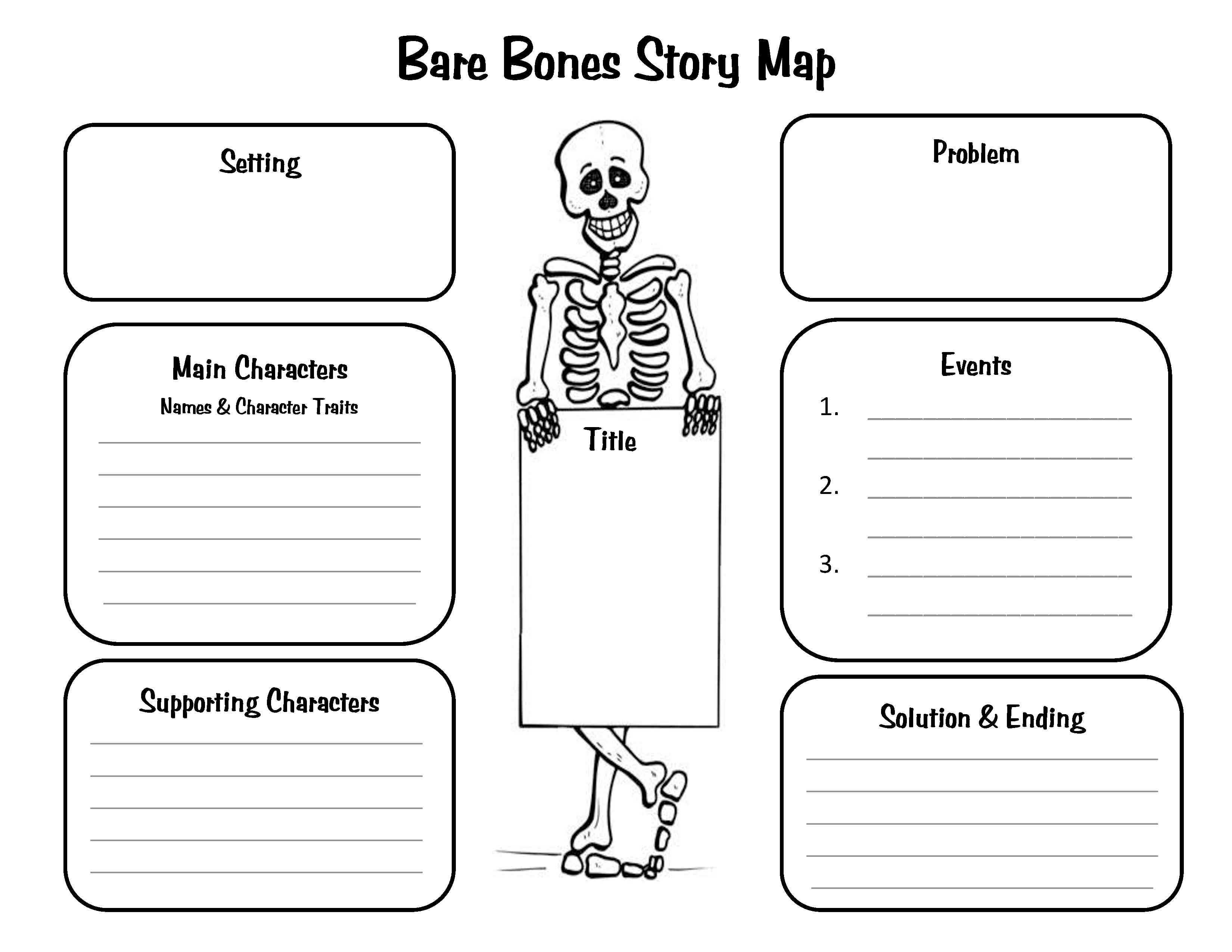 Crafty Symmetric Skeletons | Scholastic In Story Skeleton Book Report Template