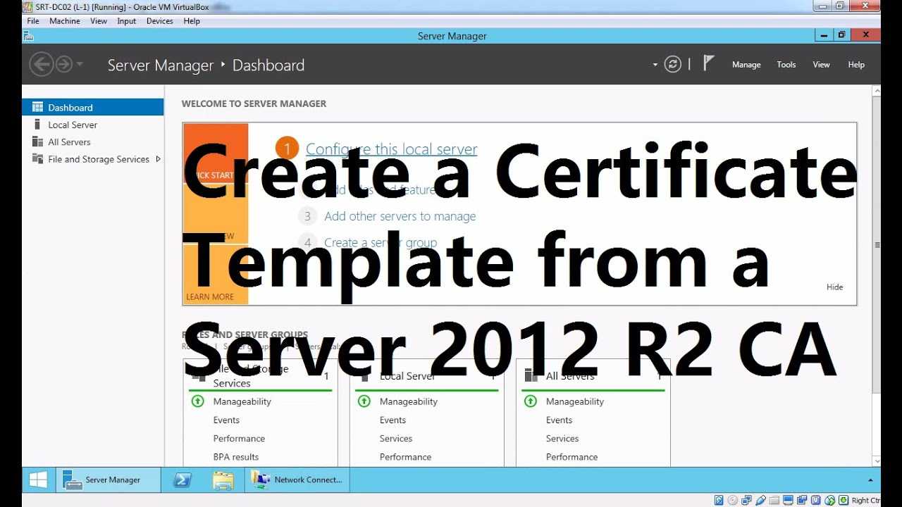 Create A Certificate Template From A Server 2012 R2 Certificate Authority Within Domain Controller Certificate Template