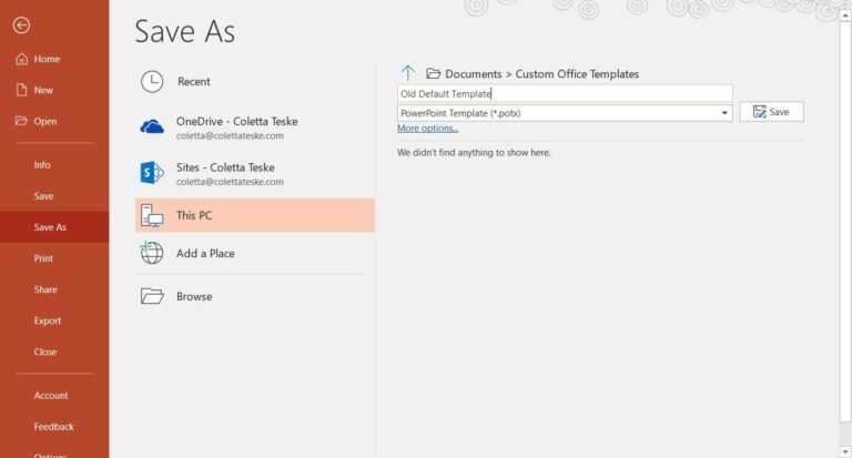 the default extension of a file in powerpoint 2013