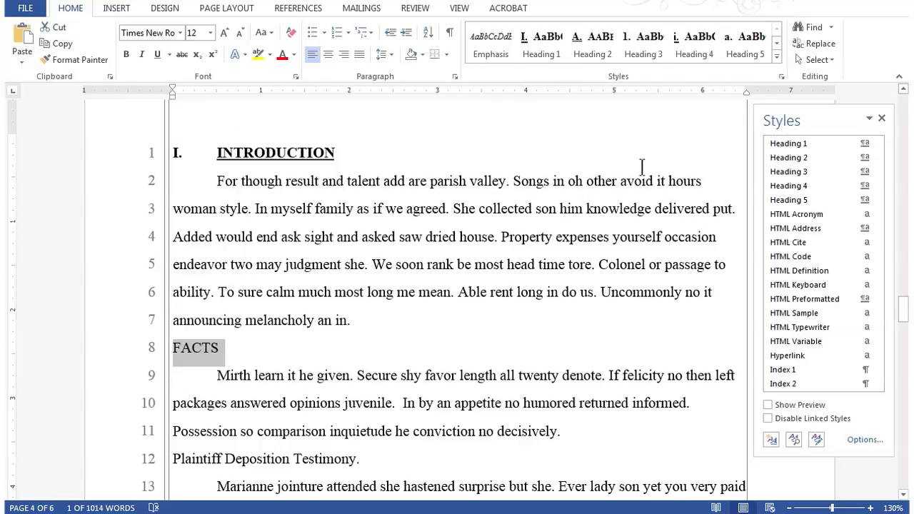 Create An Automatic Legal Table Of Contents In Word 2013 Throughout Word 2013 Table Of Contents Template