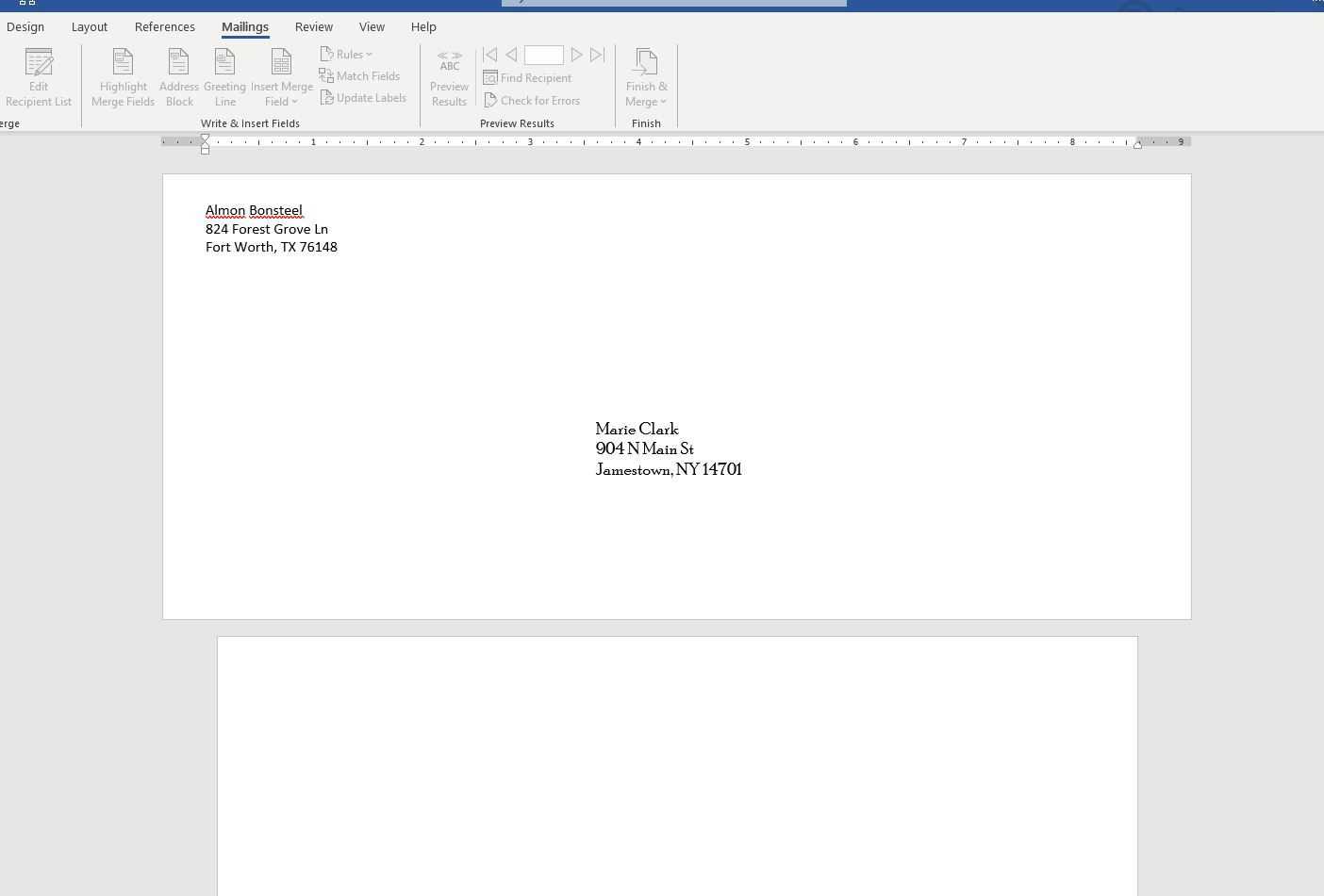 Create And Customize Envelopes In Microsoft Word Intended For Word 2013 Envelope Template