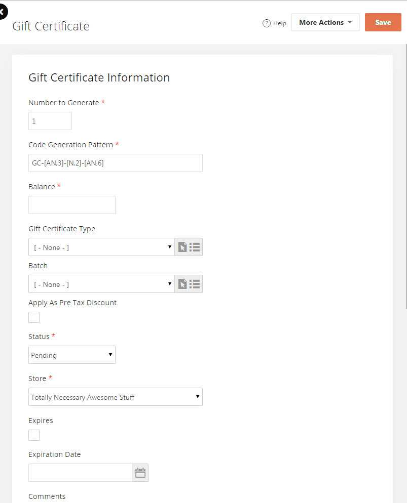 Create And Manage Gift Certificates – Knowledge Center Throughout Gift Certificate Log Template
