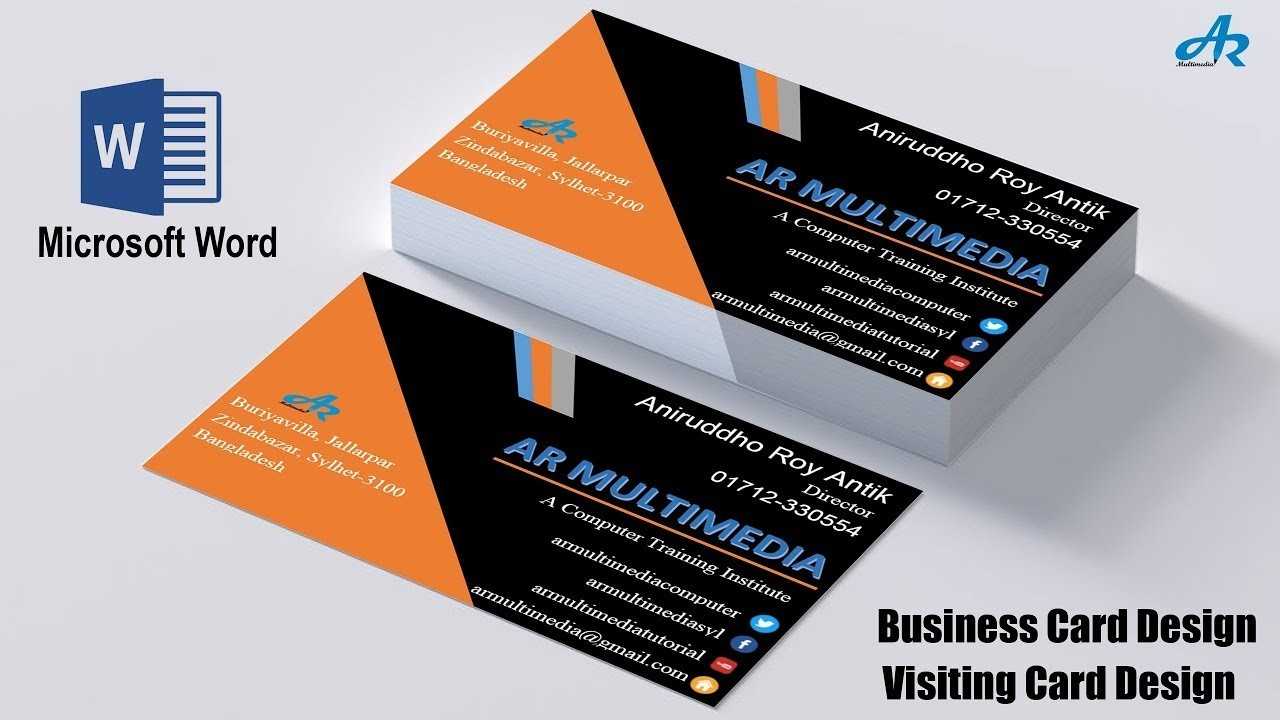 Create Business Card Template In Word | Creative Atoms With Business Card Template Word 2010