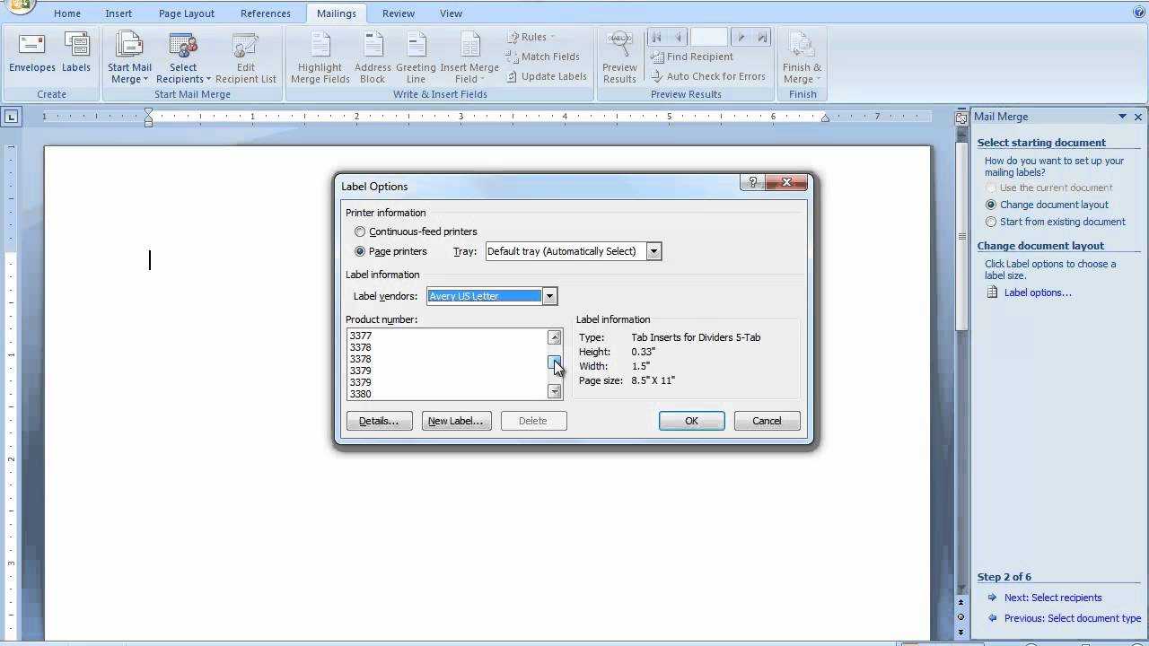 Create Labels Using Mail Merge In Word 2007 Or Word 2010 In How To Create A Mail Merge Template In Word 2010