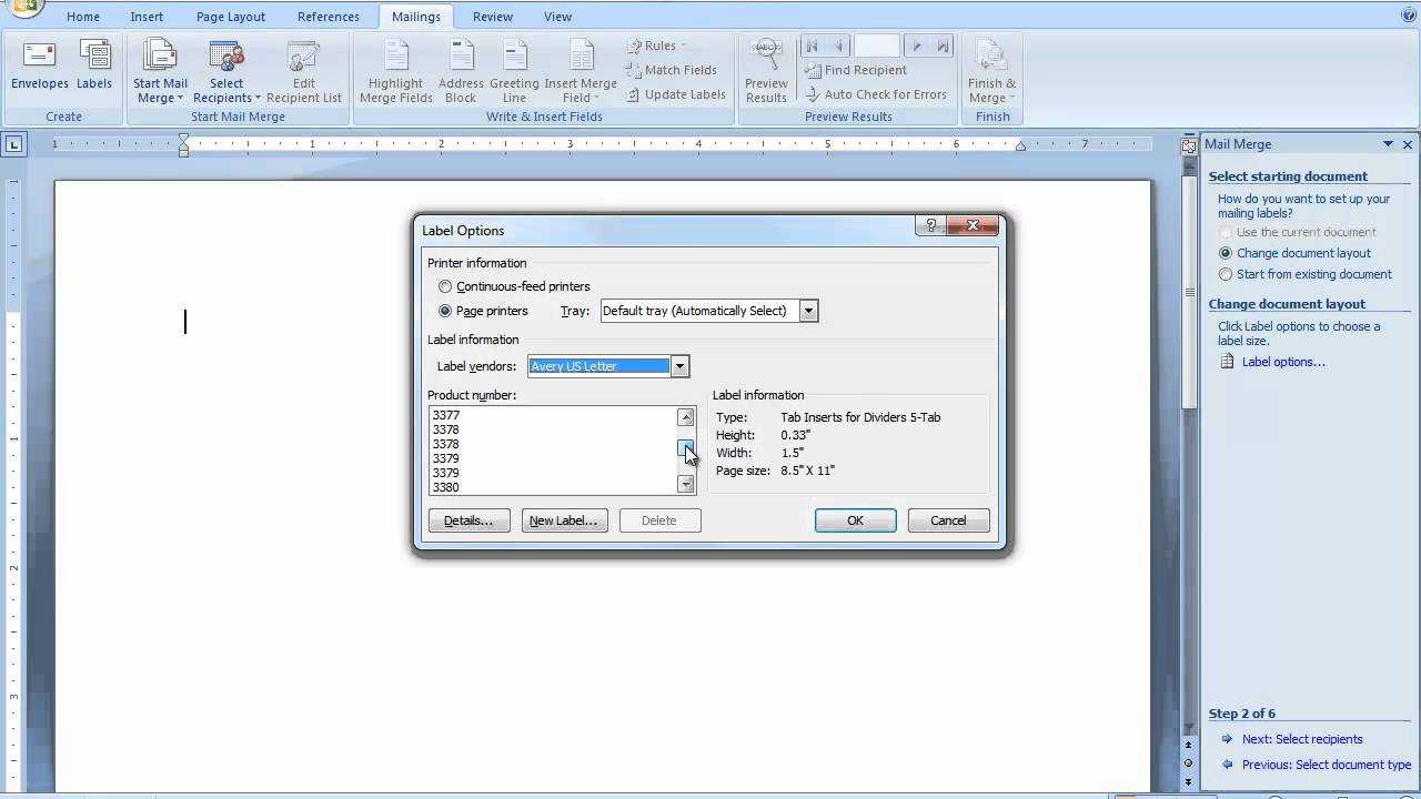 Create Labels Using Mail Merge In Word 2007 Or Word 2010 In How To Create A Mail Merge Template In Word 2010