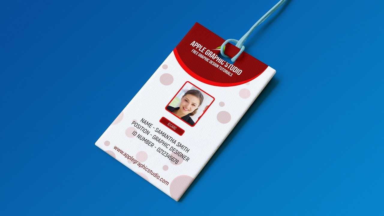 Create Professional Id Card Template – Photoshop Tutorial Regarding Portrait Id Card Template