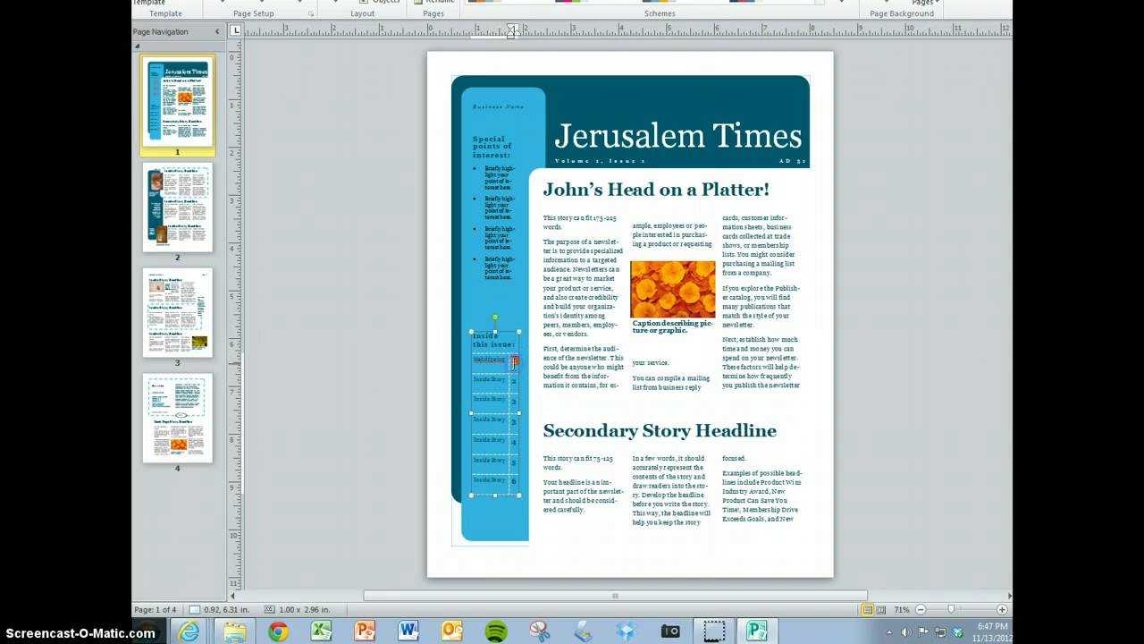 Create Your Magazine Content For Magazine Template For Microsoft Word