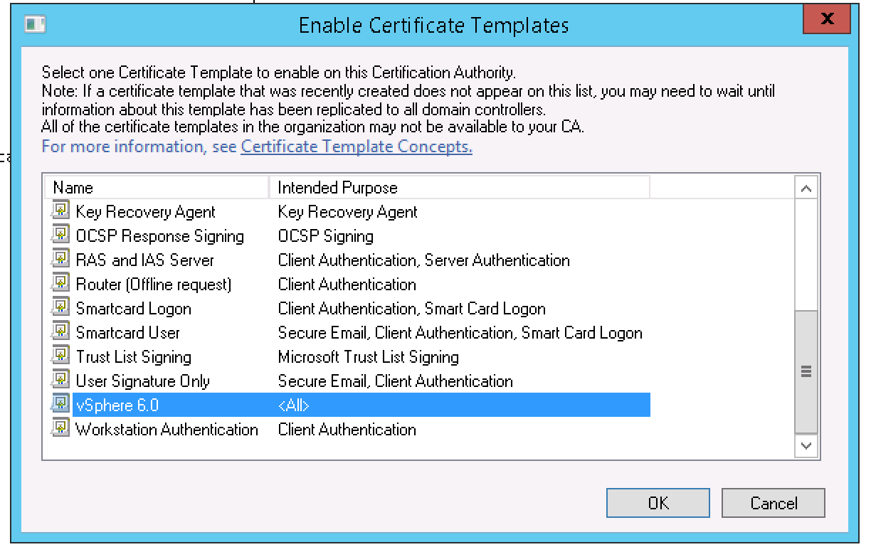Creating A Vsphere 6 Certificate Template In Active Intended For Domain Controller Certificate Template