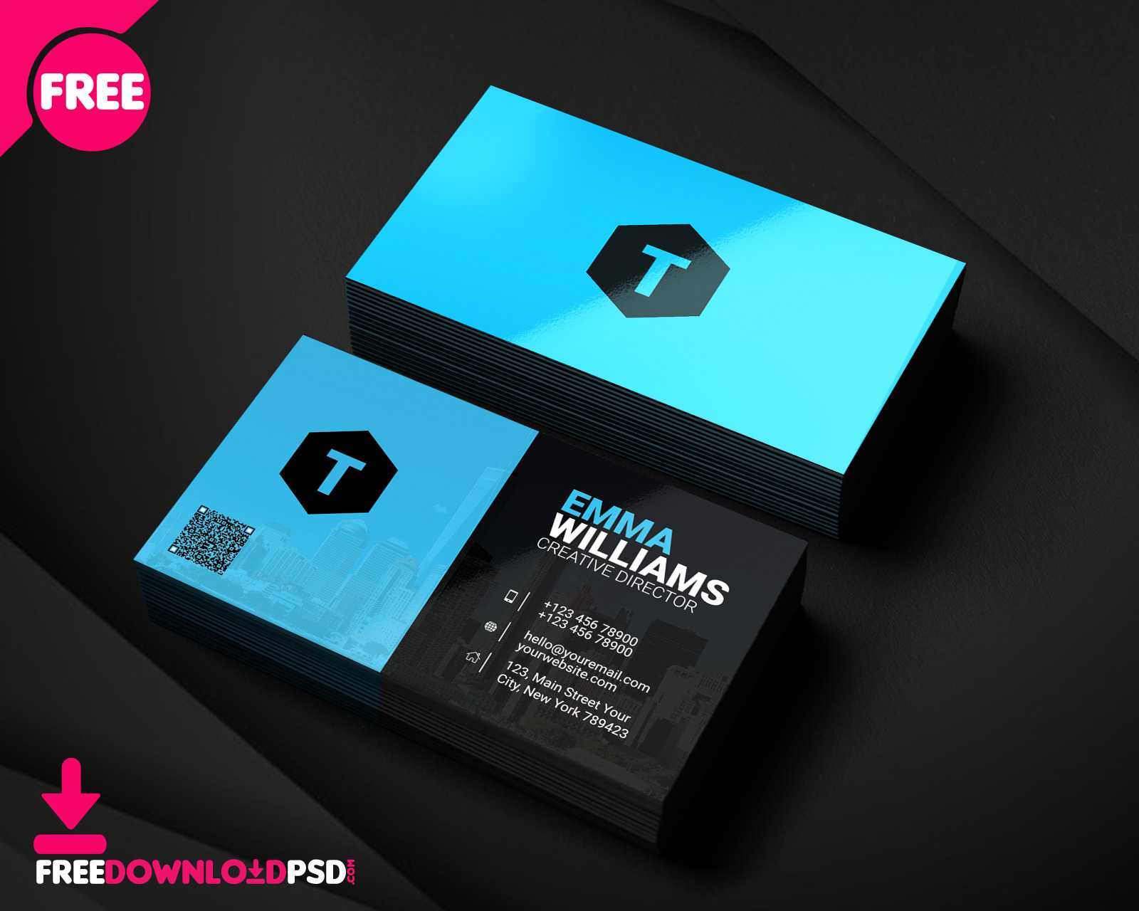 Creative Agency Business Card Psd | Freedownloadpsd Pertaining To Creative Business Card Templates Psd