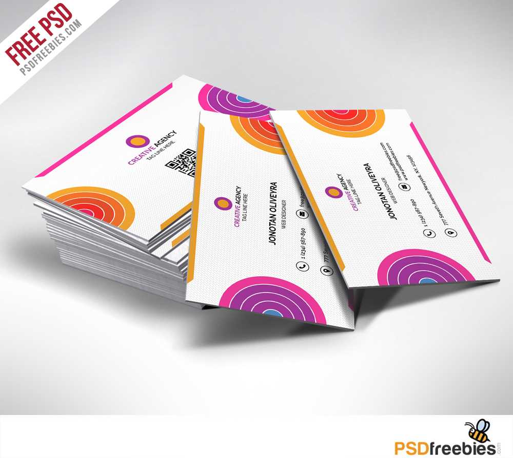 Creative And Colorful Business Card Free Psd | Psdfreebies Pertaining To Unique Business Card Templates Free