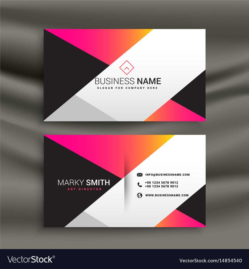 Creative Bright Business Card Design Template In Calling Card Free Template