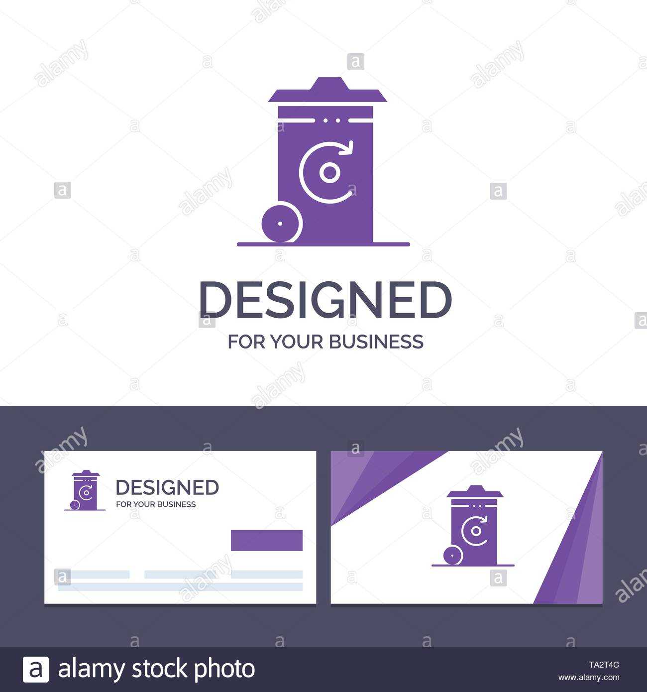 Creative Business Card And Logo Template Bin, Recycling For Bin Card Template