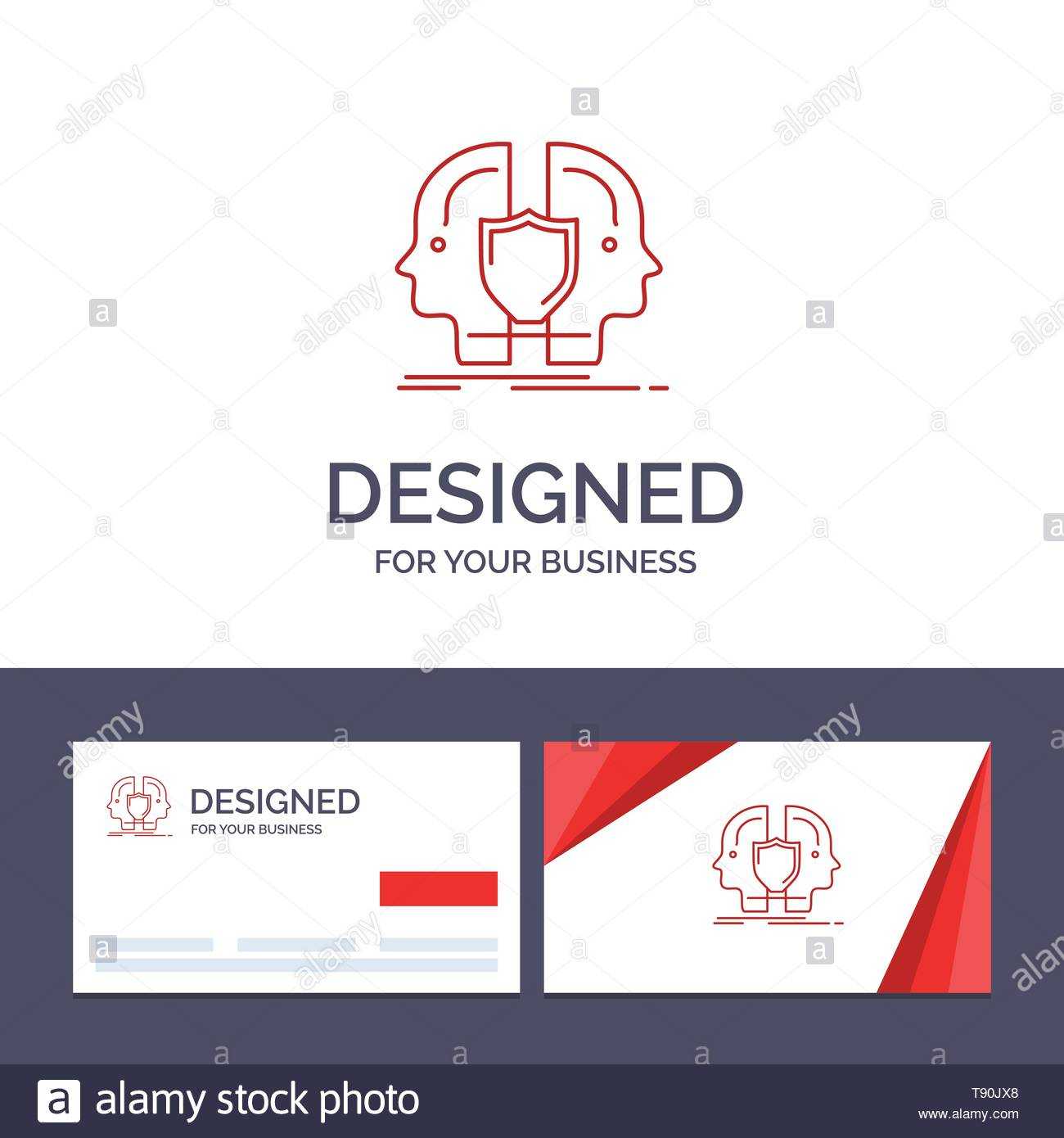 Creative Business Card And Logo Template Man, Face, Dual Pertaining To Shield Id Card Template
