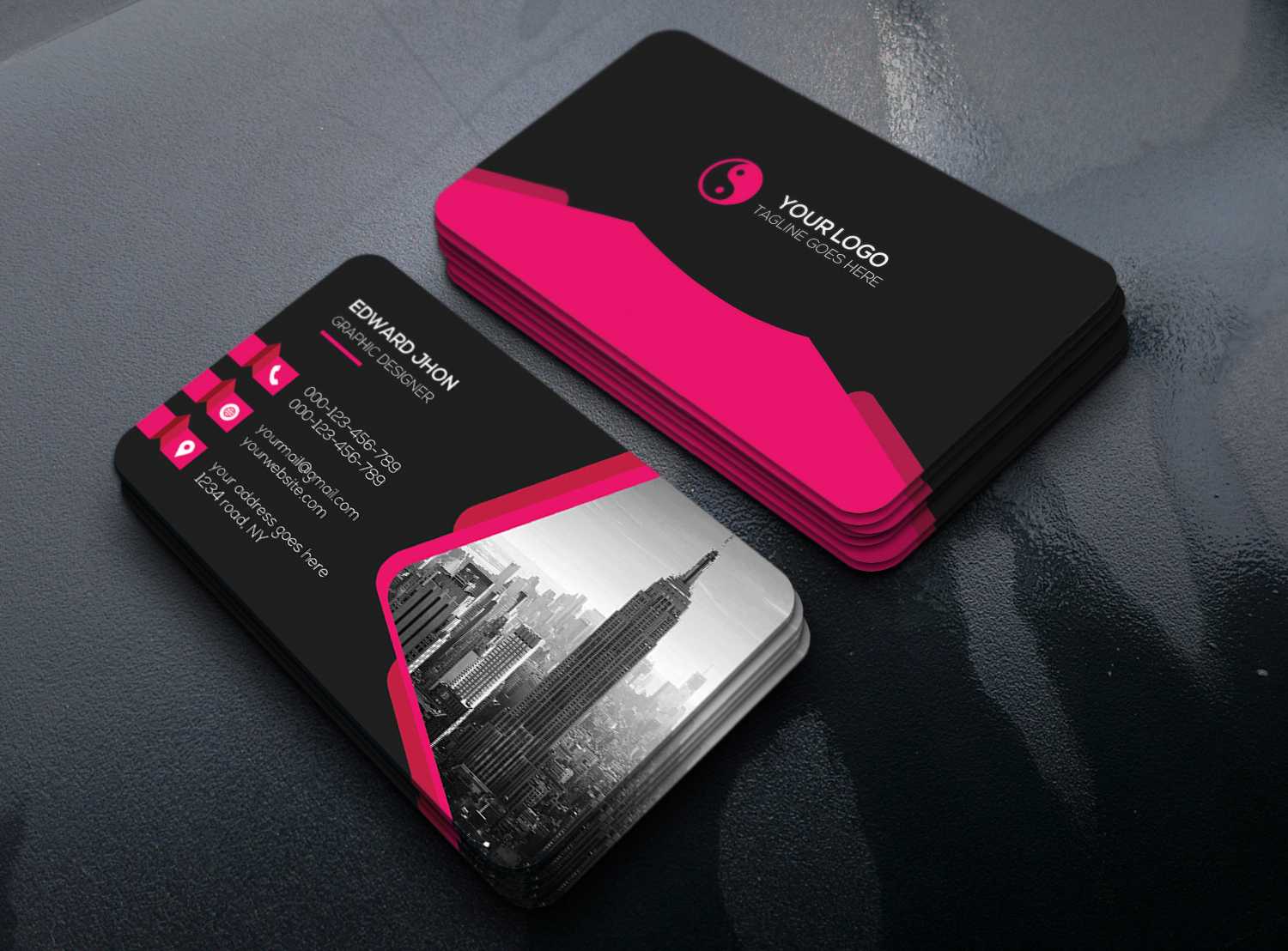 Creative Business Card Free Psd Template – Download Psd Throughout Visiting Card Psd Template Free Download