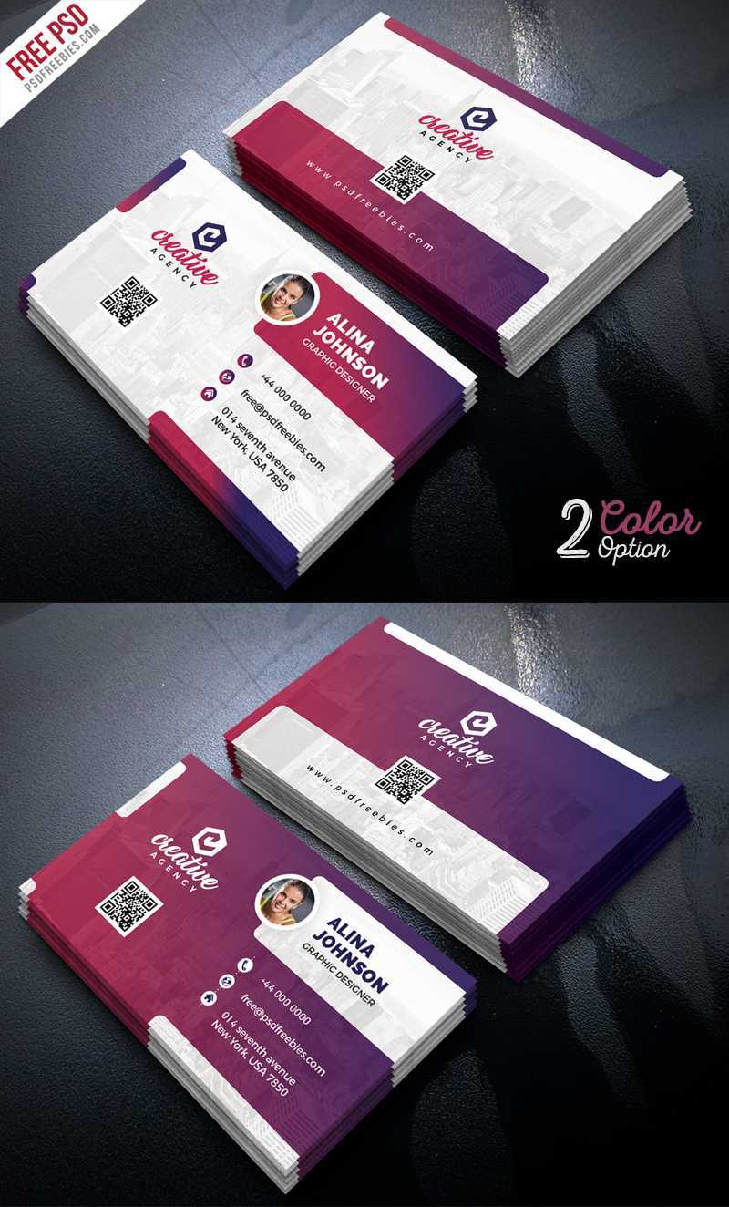 Creative Business Card Template Psd Set | Psdfreebies In Creative Business Card Templates Psd