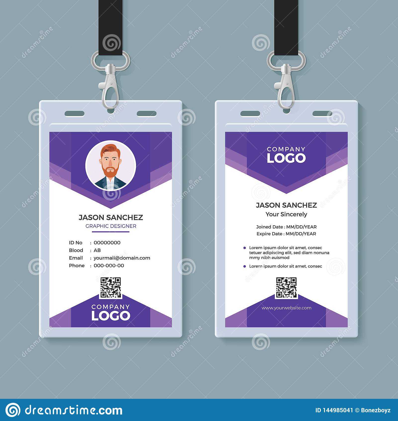 Creative Id Card Template Stock Vector. Illustration Of For Conference Id Card Template
