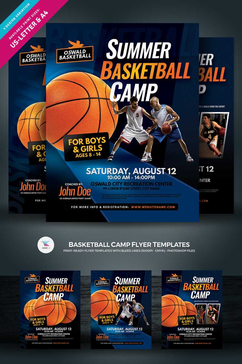 Creative Ready Made Sports Camp Flyer Templates | Entheosweb Within Basketball Camp Brochure Template