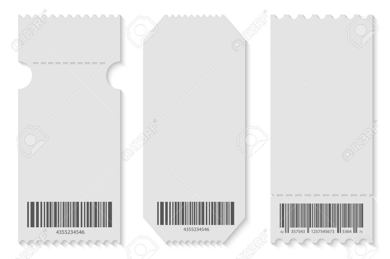 Creative Vector Illustration Of Empty Ticket Template Mockup.. Pertaining To Blank Train Ticket Template