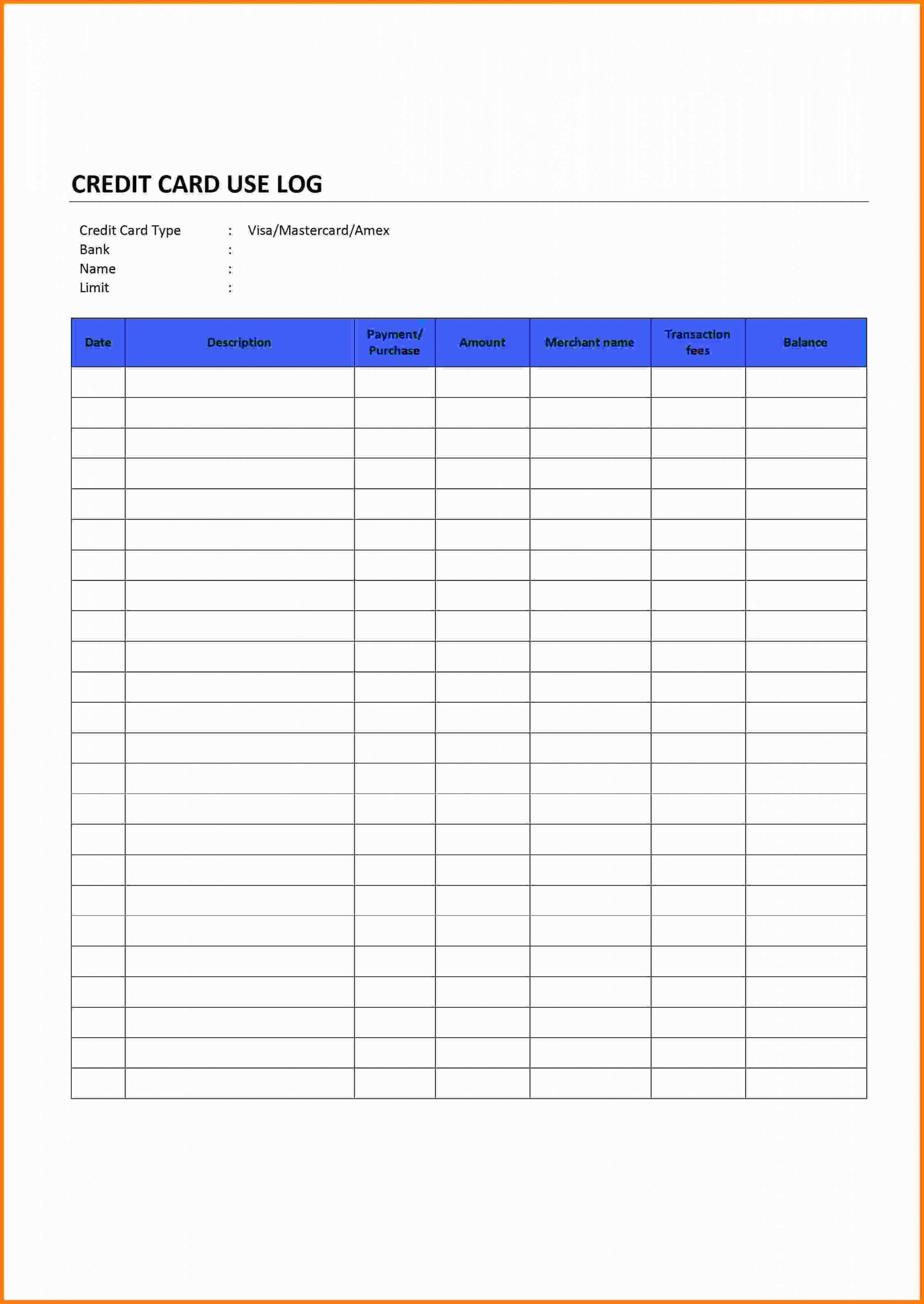 Credit Card Balance Sheet Template With Regard To Credit Card Payment Spreadsheet Template