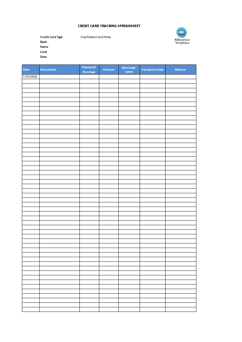 Credit Card Tracking Spreadsheet Template | Templates At For Credit Card Payment Spreadsheet Template
