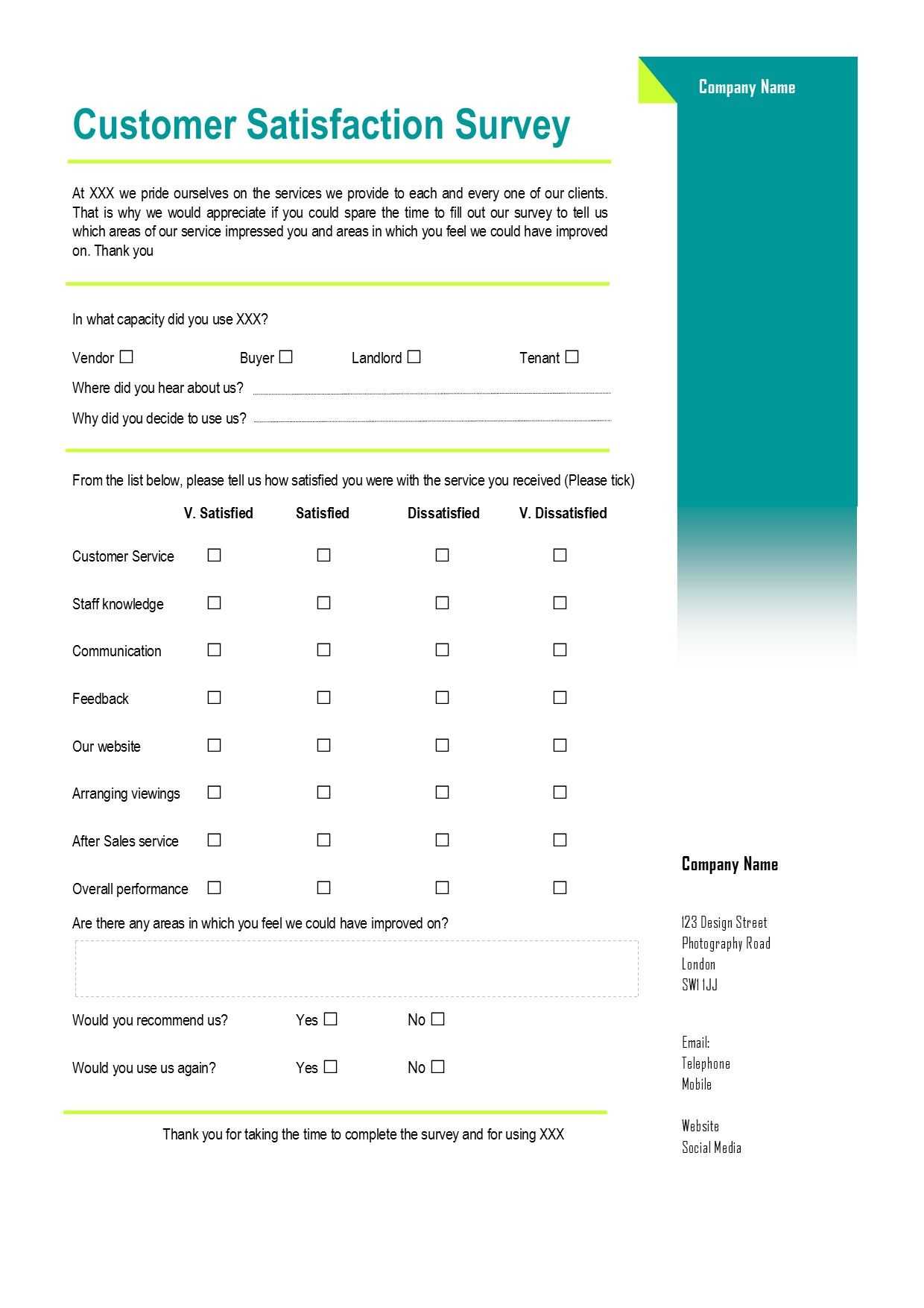 Customer Satisfaction Survey. A Virtual Assistant Can Create Intended For Customer Satisfaction Report Template