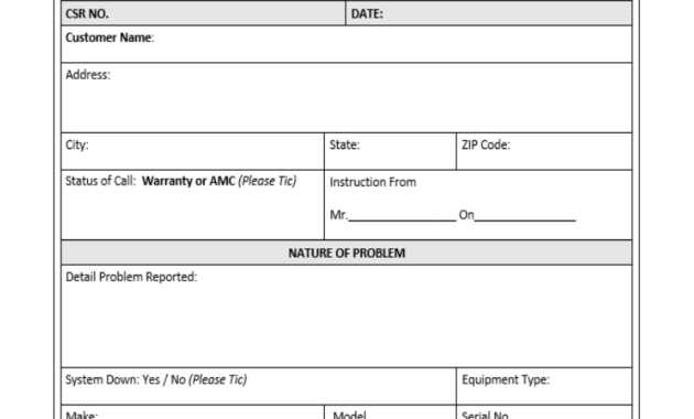 Customer Service Report Template – Excel Word Templates for Customer Contact Report Template