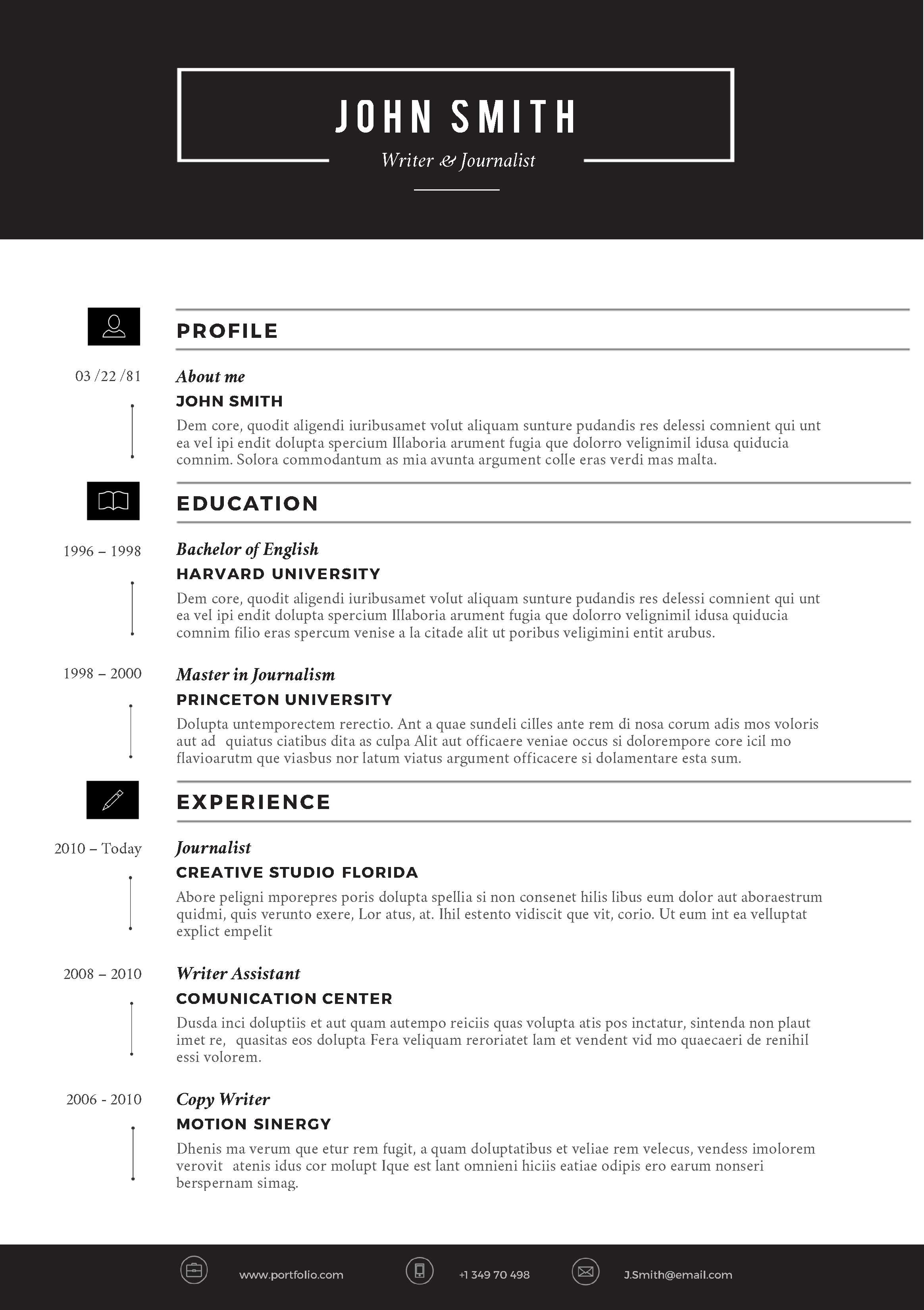 Cvfolio Best 10 Resume Templates For Microsoft Word Throughout Microsoft Word Resumes Templates