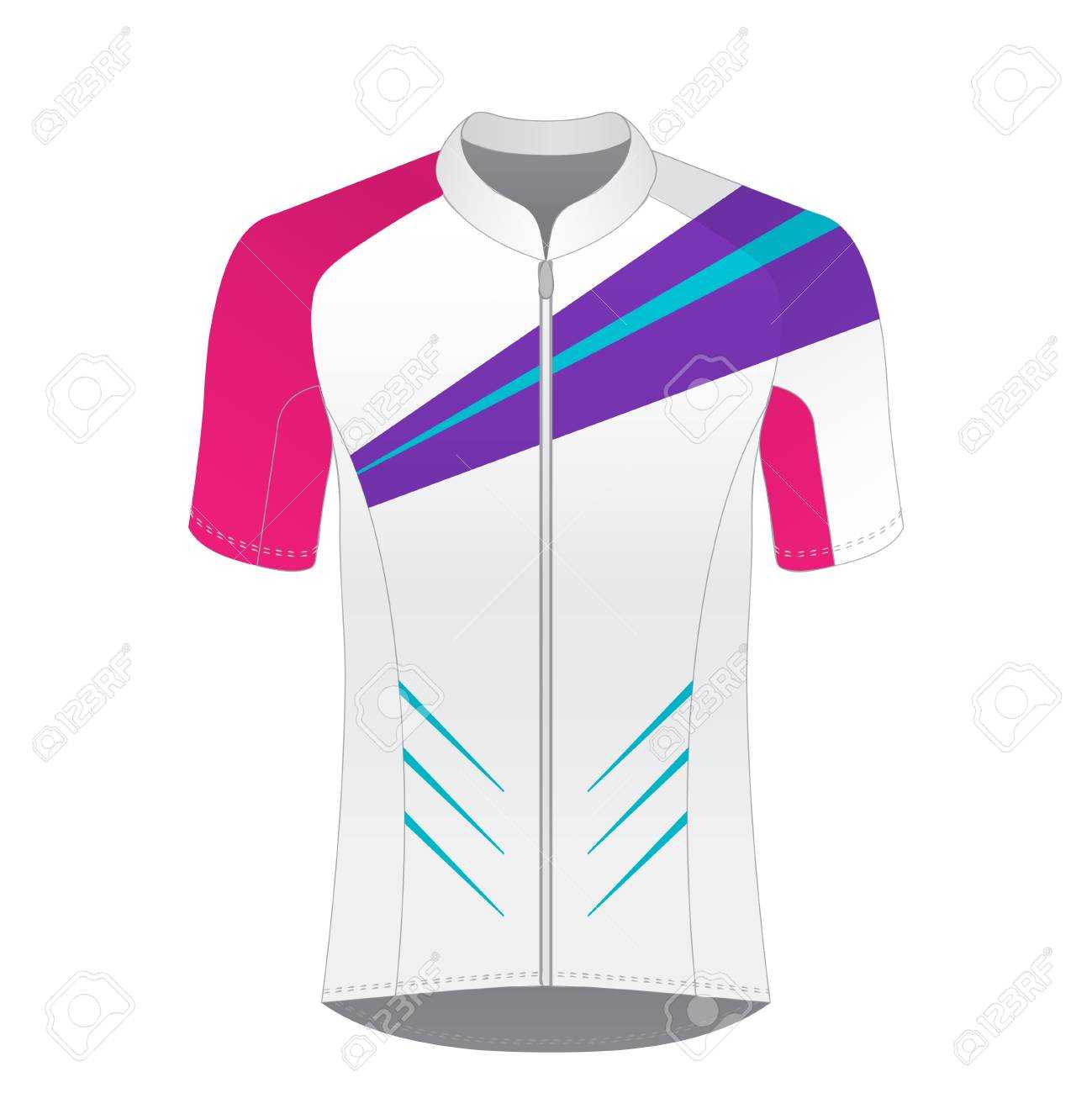 Cycling Jersey Mockup. T Shirt Sport Design Template. Road Racing.. Regarding Blank Cycling Jersey Template