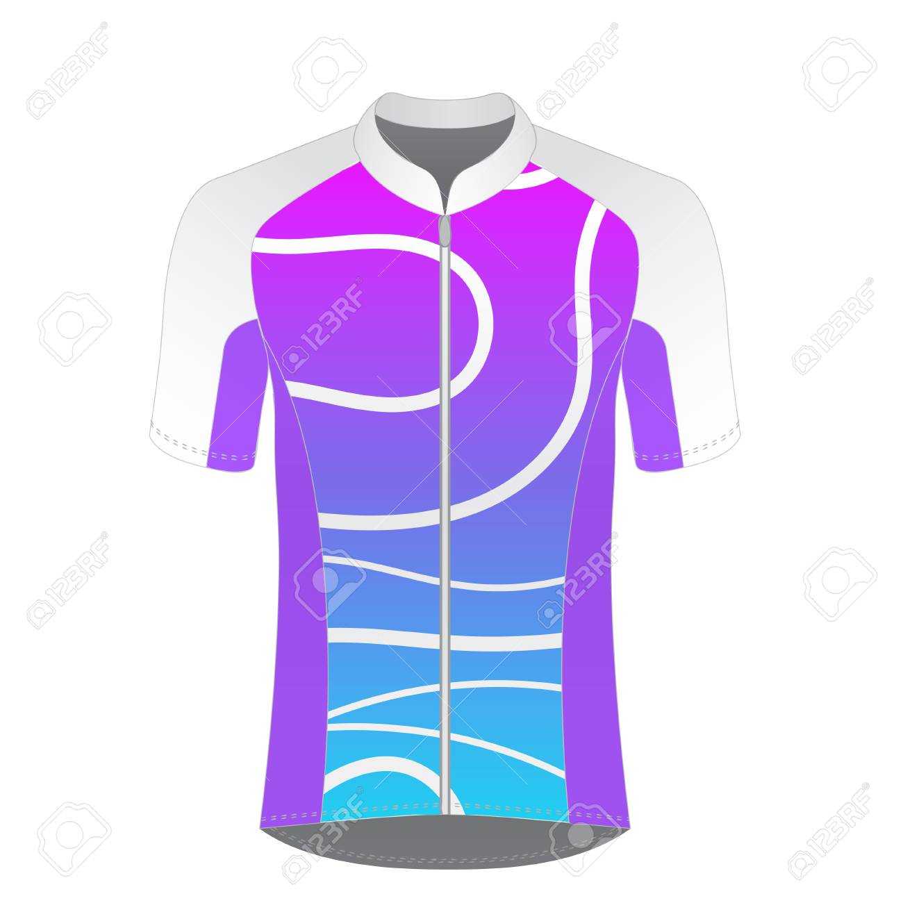 Cycling Jersey Mockup. T Shirt Sport Design Template. Road Racing.. Throughout Blank Cycling Jersey Template