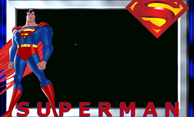 תוצאת תמונה עבור Superheroes Printable Frames | Frames pertaining to Superman Birthday Card Template