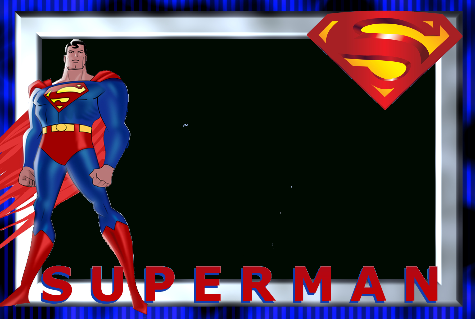 תוצאת תמונה עבור Superheroes Printable Frames | Frames Pertaining To Superman Birthday Card Template