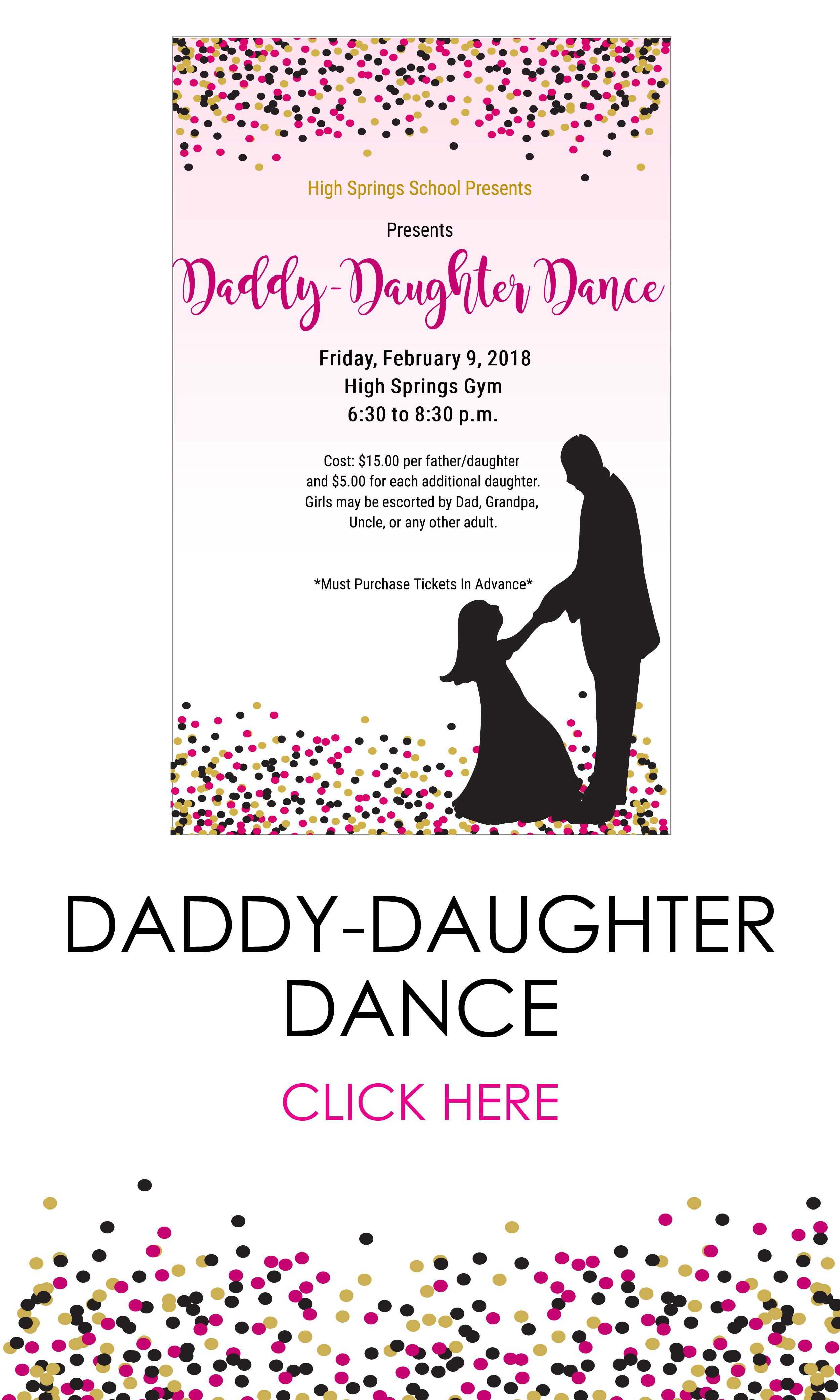 Daddy Daughter Dance Printable Template. Flyer, Poster And For Dance Flyer Template Word