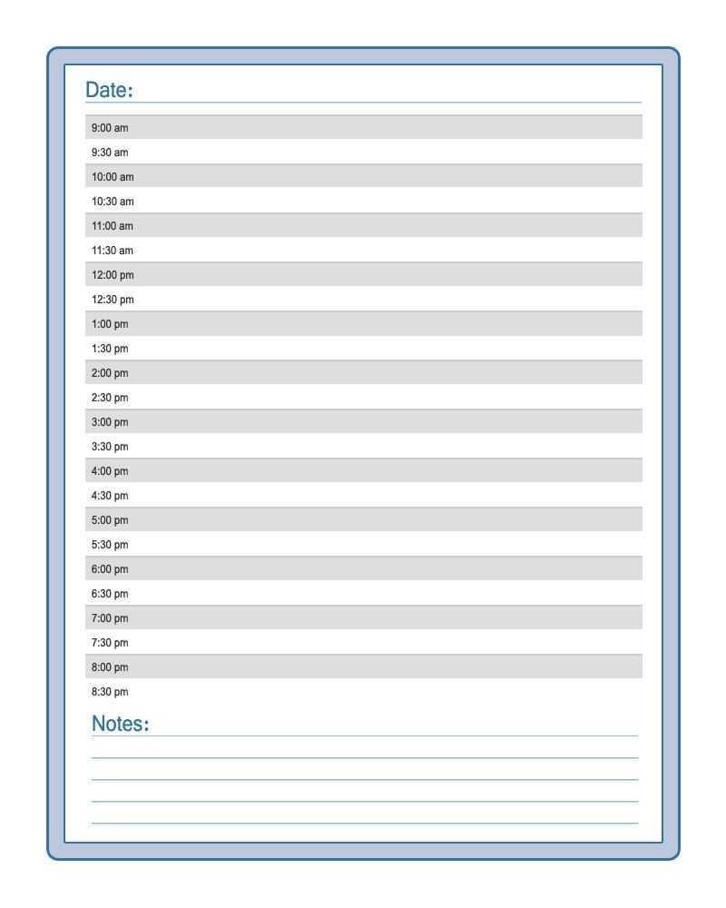 Daily Calendar Template | Calendar Templates | Templates For Printable Blank Daily Schedule Template