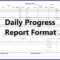 Daily Report Format Template Regarding Daily Activity Report Template