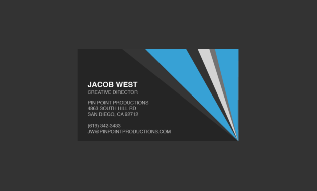 Dark Gray And Blue Generic Business Card Template with regard to Generic Business Card Template