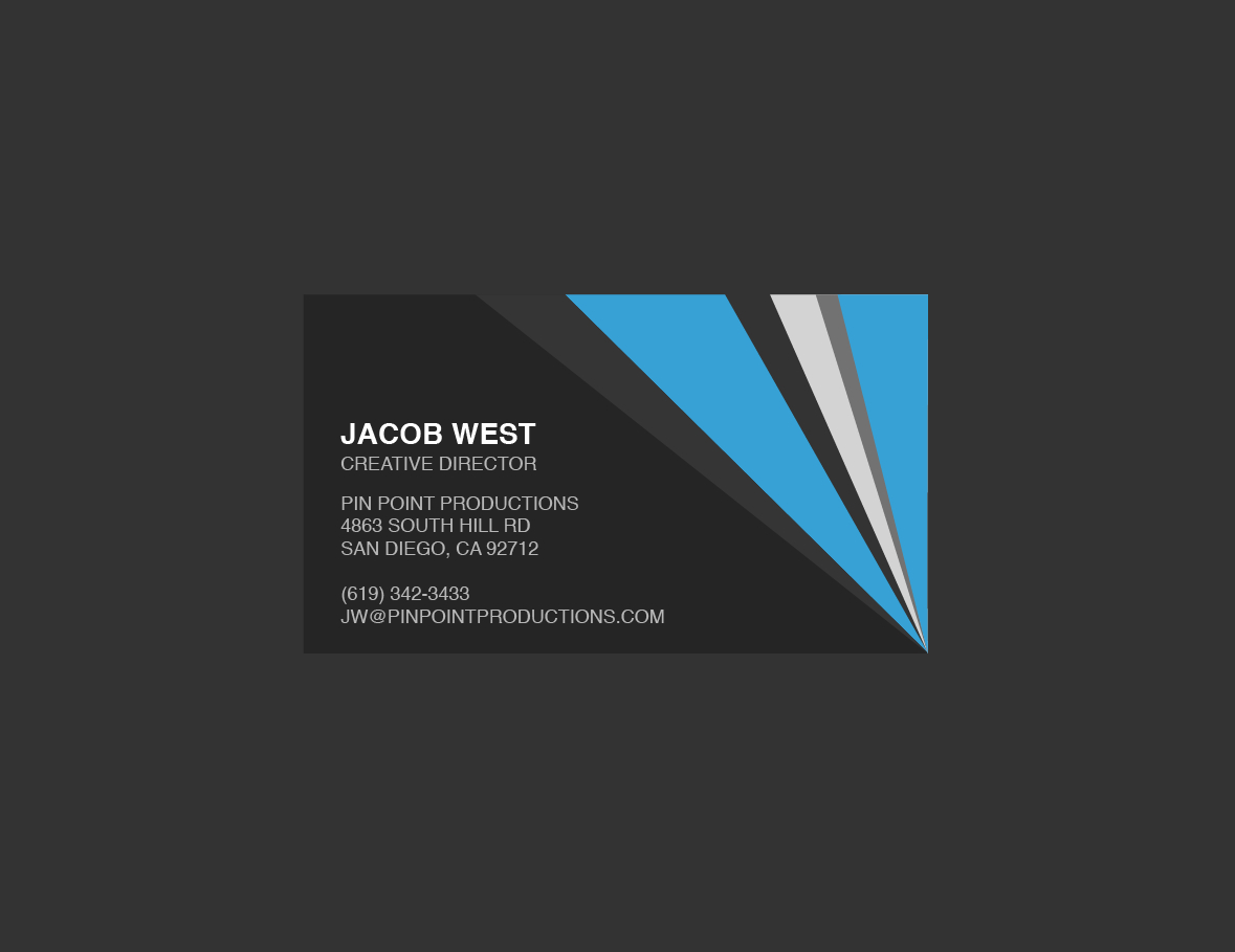 Dark Gray And Blue Generic Business Card Template With Regard To Generic Business Card Template