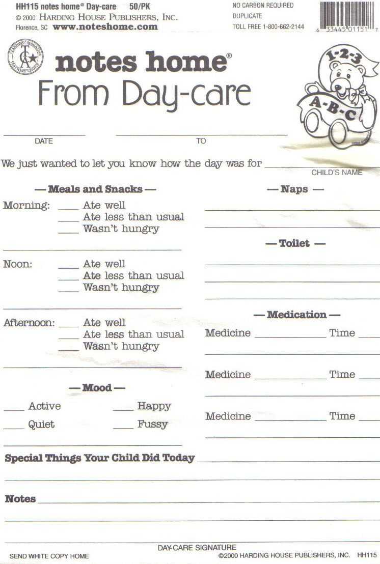 Day Care Infant Daily Report Sheets Printables | Daycare Throughout Daycare Infant Daily Report Template