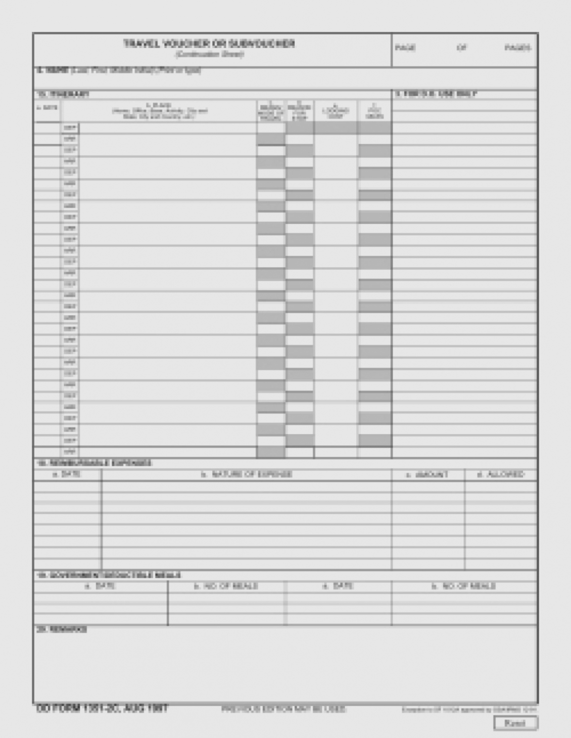 Dd Form 250 Instructions Completing Continuation Page 2501 In Dd Form 2501 Courier Authorization Card Template