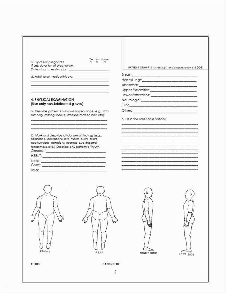 Dd Form 2813 Pdf Fillable Unique History And Physical With Regard To History And Physical Template Word