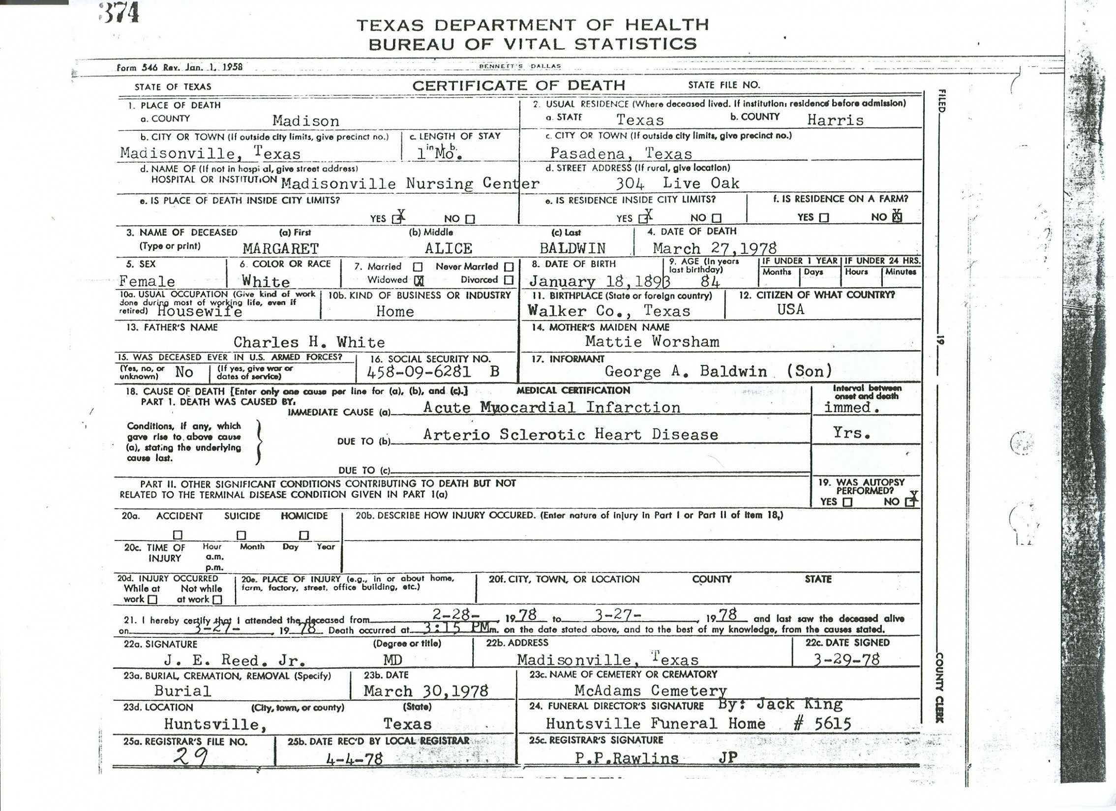 Death Certificate Translation Template Spanish To English Intended For Death Certificate Translation Template