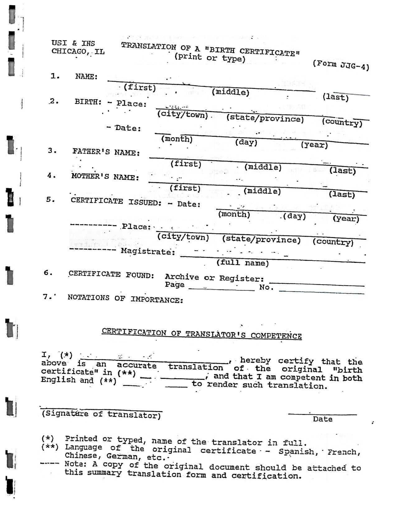 Death Certificate Translation Template Spanish To English Intended For Death Certificate Translation Template