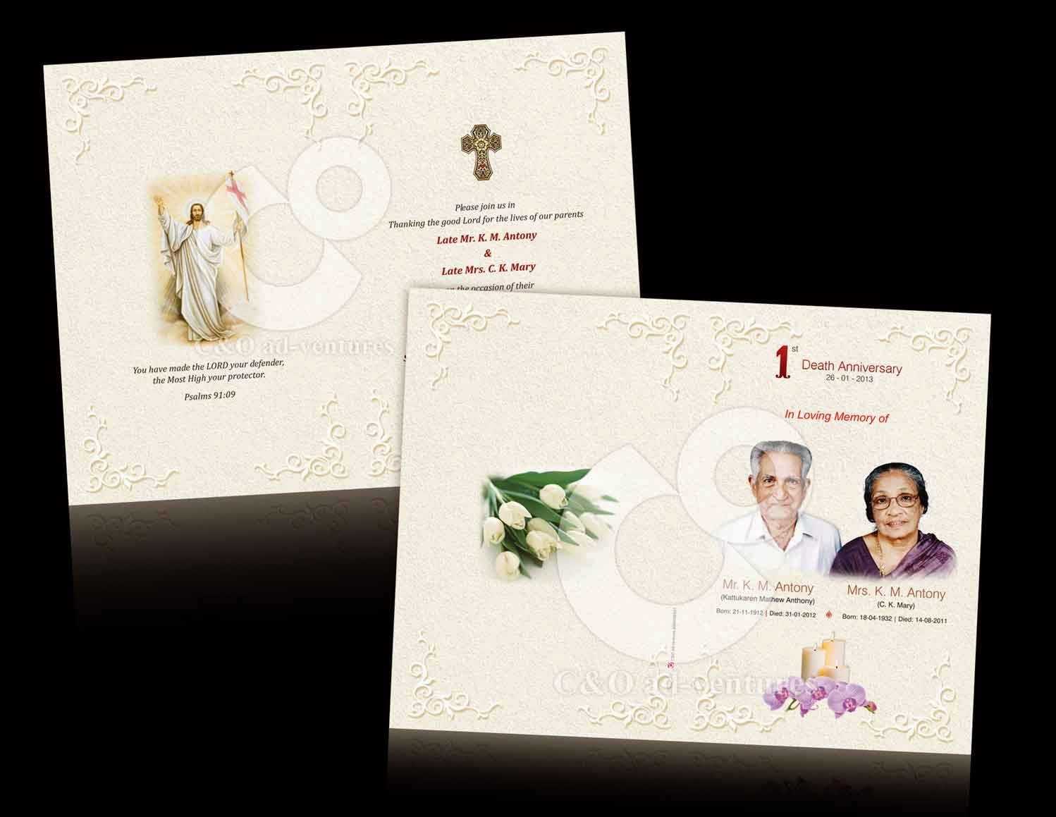 Death Invitation Card | Sunshinebizsolutions Pertaining To Death Anniversary Cards Templates
